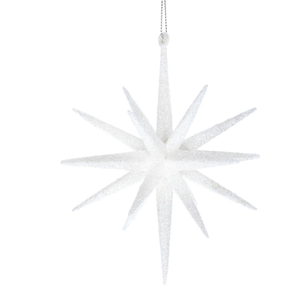 White Sparkling Bethlehem Star Decoration