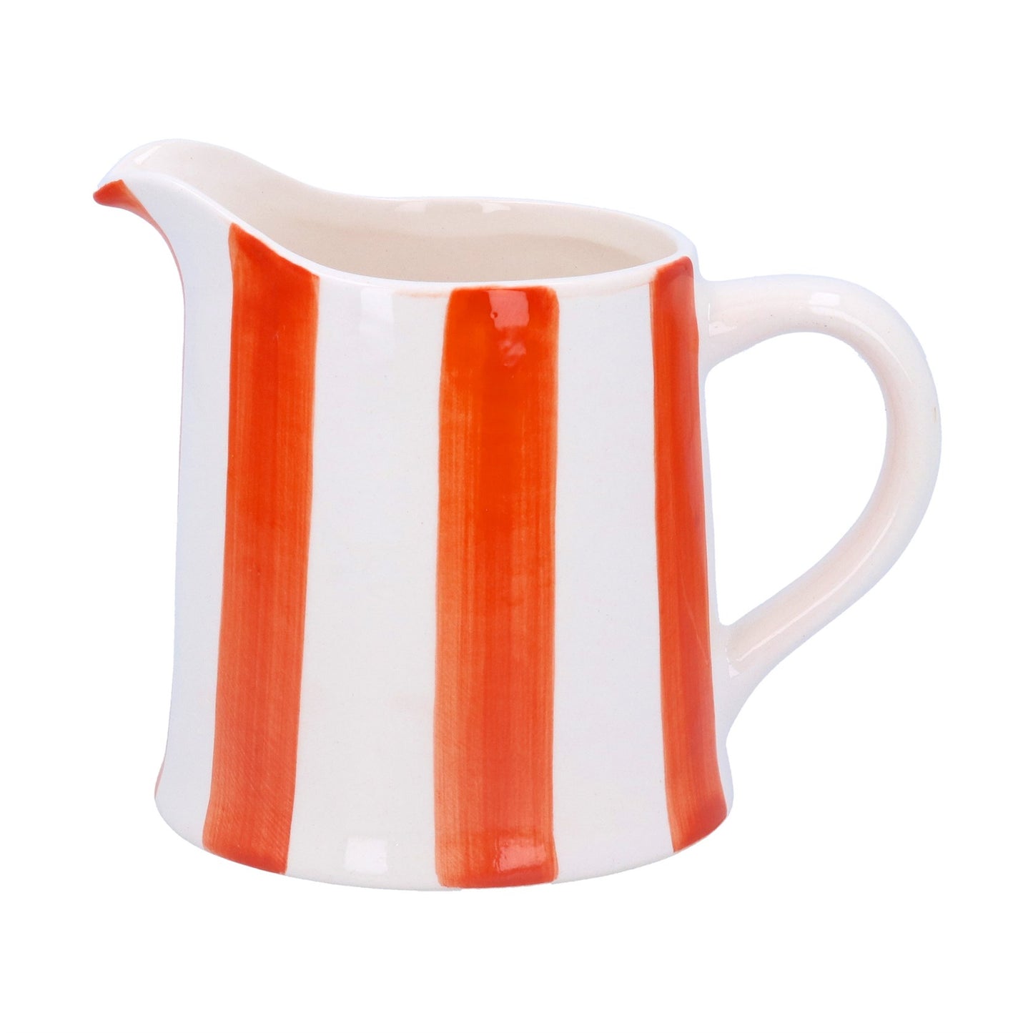 Orange Stripe Ceramic Creamer Jug
