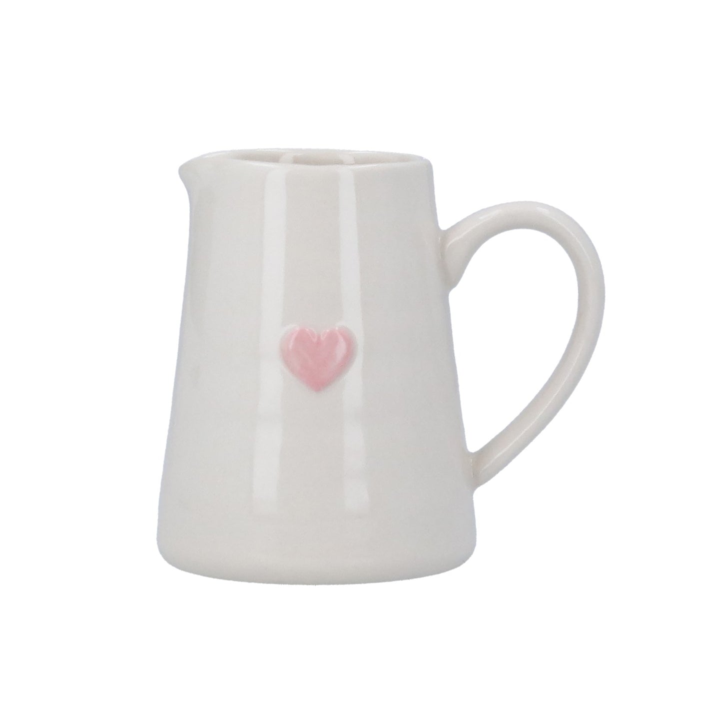 Pink Heart Stoneware Mini Jug