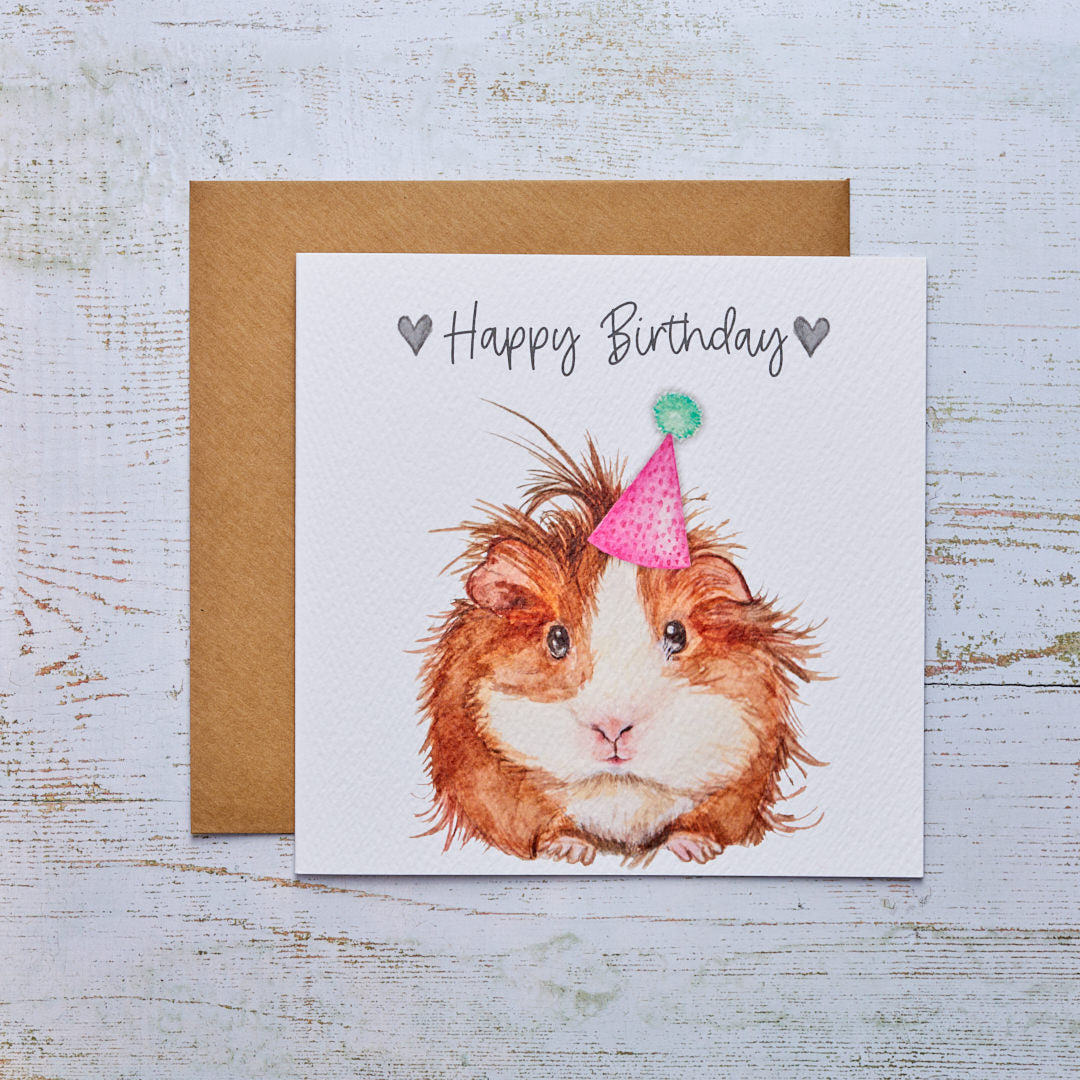 Guinea Pig Birthday Card