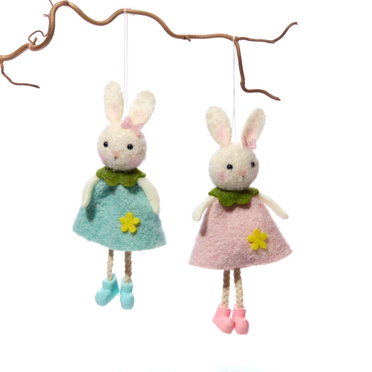 Bunny Hanger with Yellow Flower