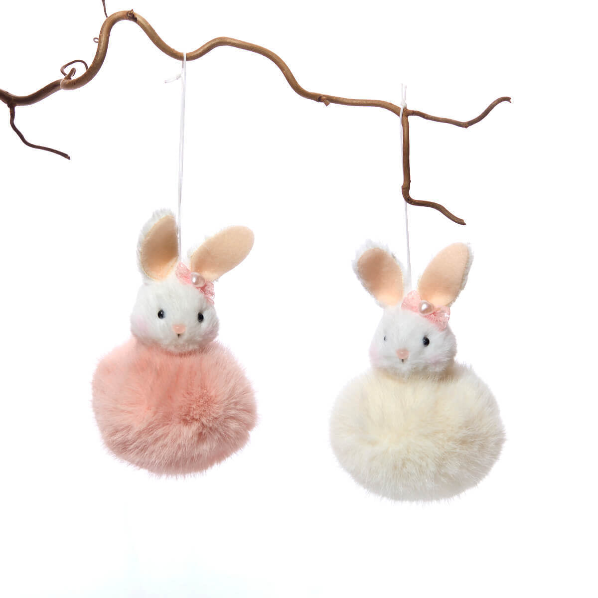 Fluffy Pom Pom Bunny Hanger