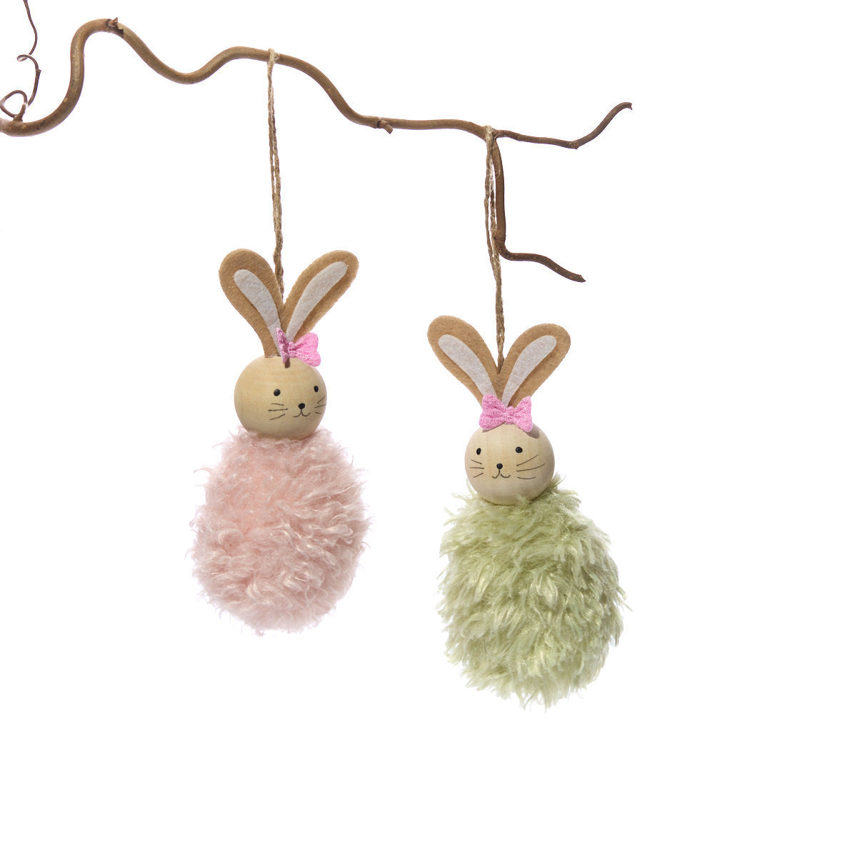 Fluffy Bunny Hanger with Felt Ears