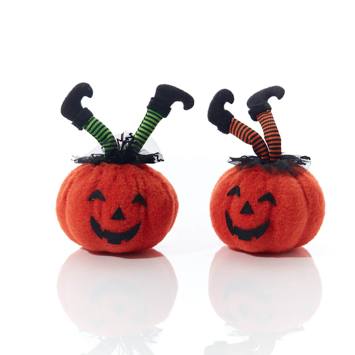 Fabric Pumpkin Ornament with Sticking Up Legs