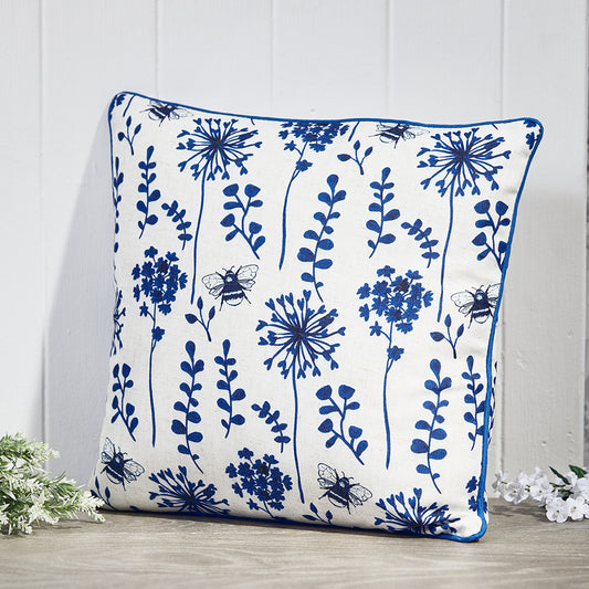 Indigo Floral Cushion