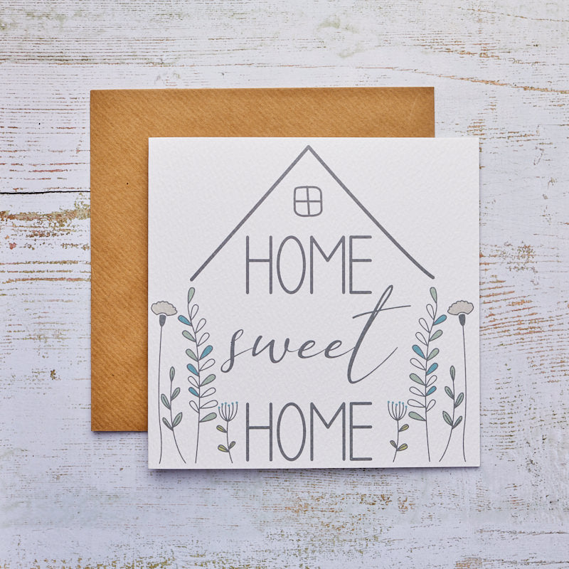 Floral Home Sweet Home Card