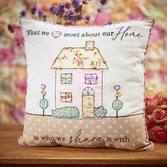 Rose Cottage Love Our Home Cushion
