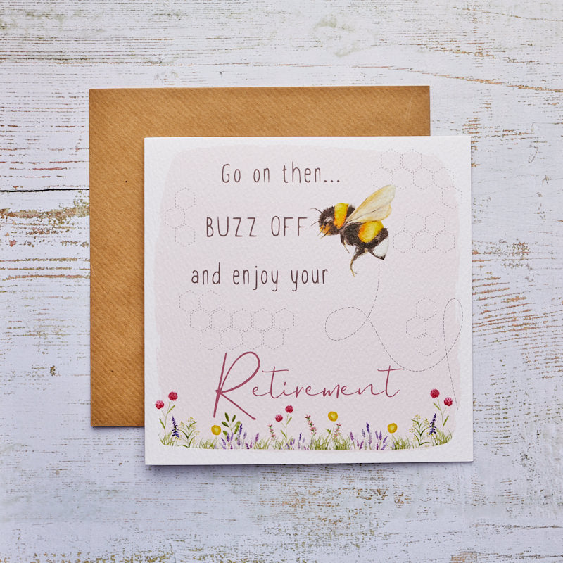 Buzz Off Retirement Card
