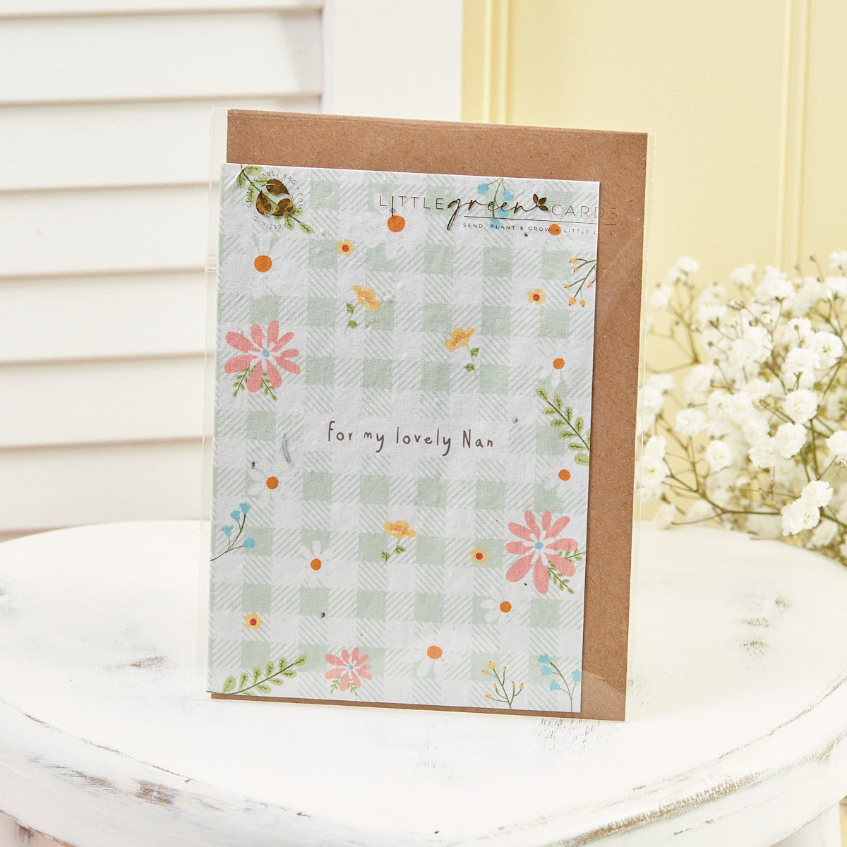 Gingham Nan Seed Card