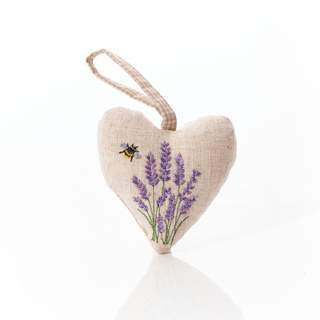 Linen Floral Hanging Heart