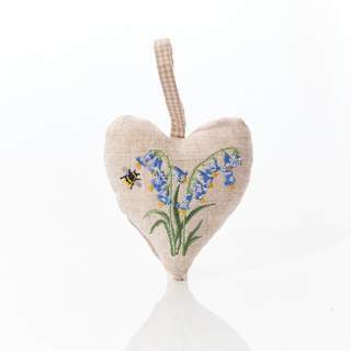 Linen Floral Hanging Heart