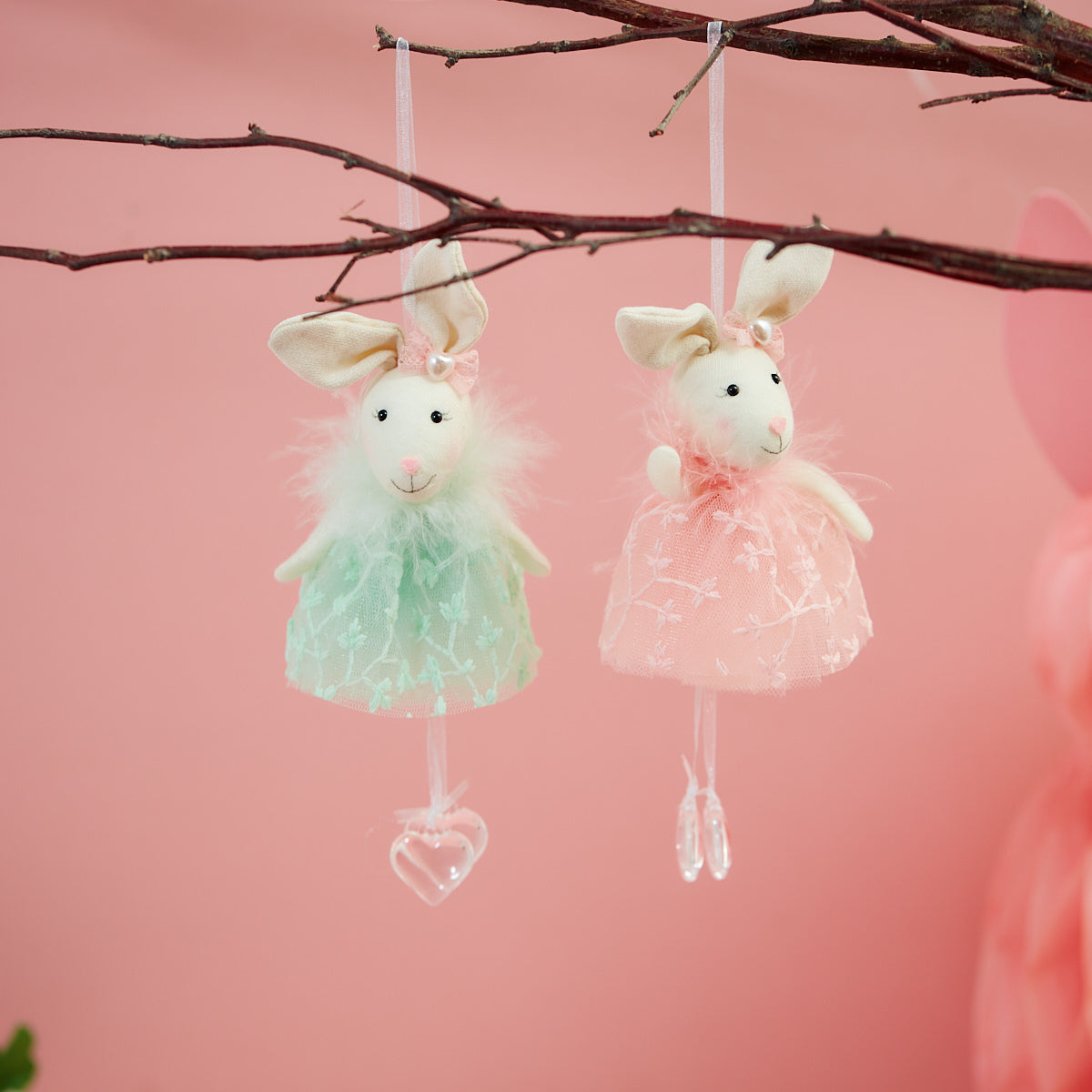 Bunny Hanger in Net Dress
