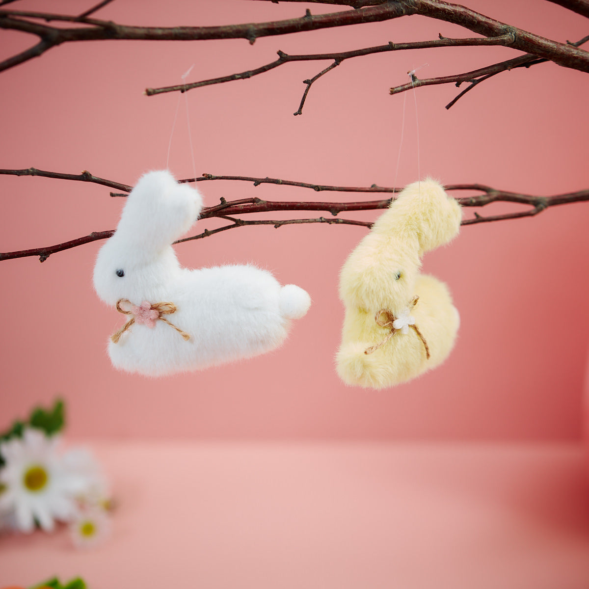 Furry Sitting Bunny Hanger