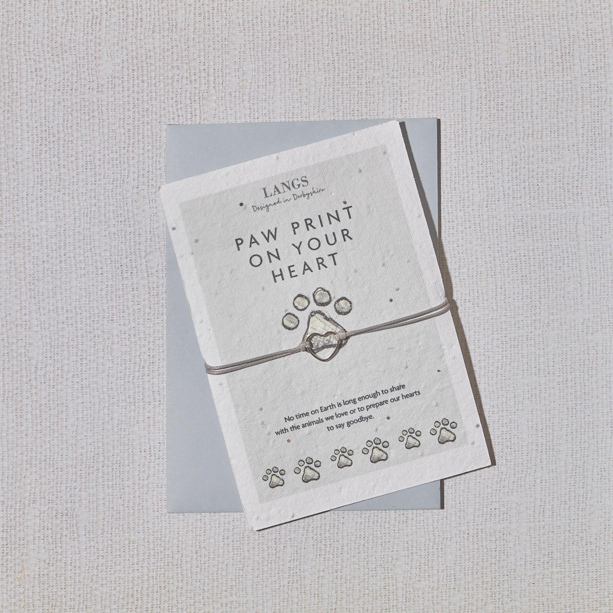 Paw Print Bracelet with Seed Paper