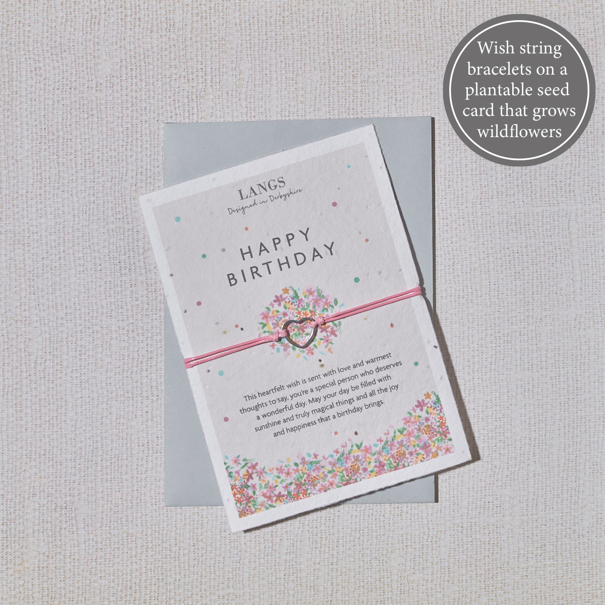 Happy Birthday Bracelet with Seed Paper