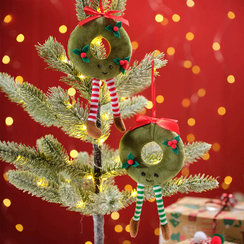 Jingle & Joy Wreath Hanger with Stripey Legs