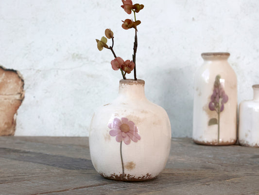 Versailles Round Bottle with Flowers