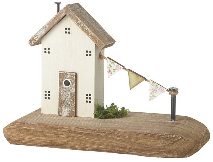 Cottage House on Driftwood Base