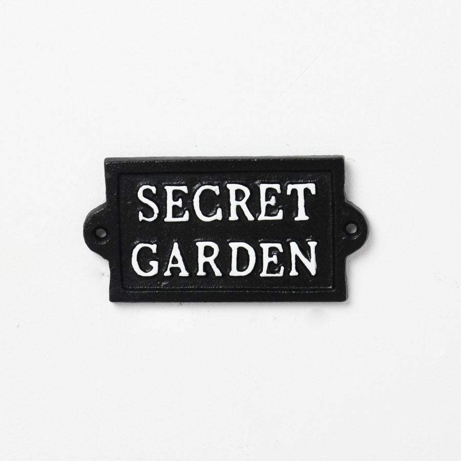 Secret Garden Cast Iron Sign
