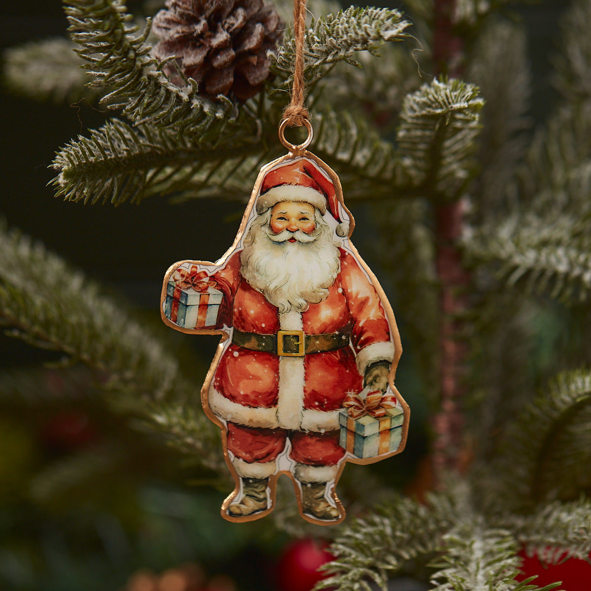 Vintage Santa Metal Hanger