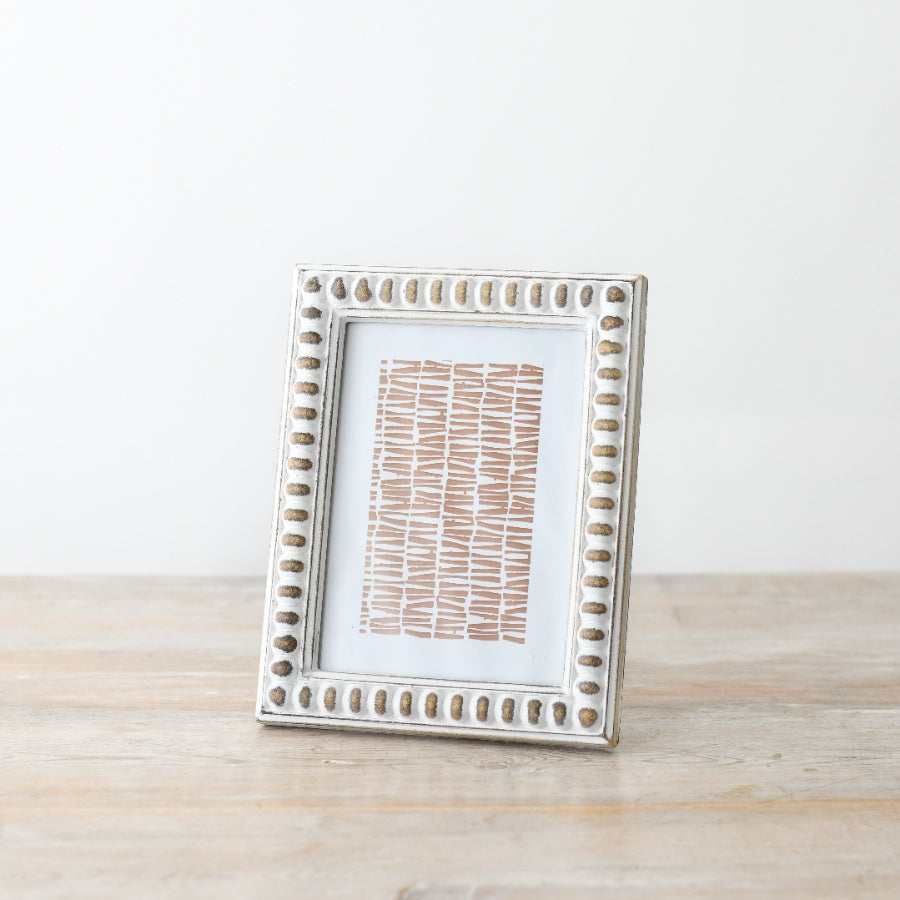 Rustic Beaded Photo Frame