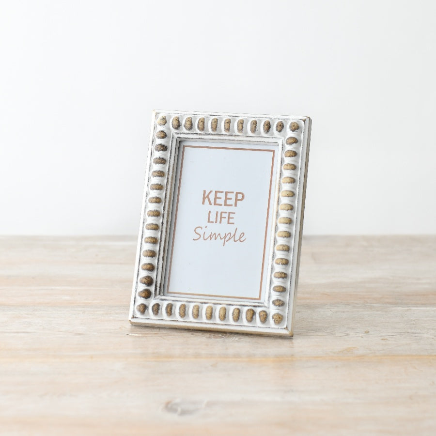 Rustic Beaded Photo Frame