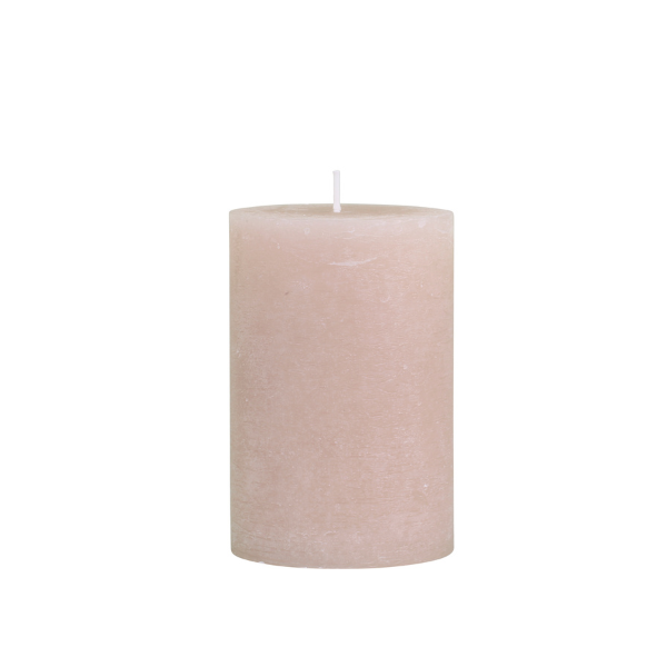Dusky Rose Rustic Macon Pillar Candle