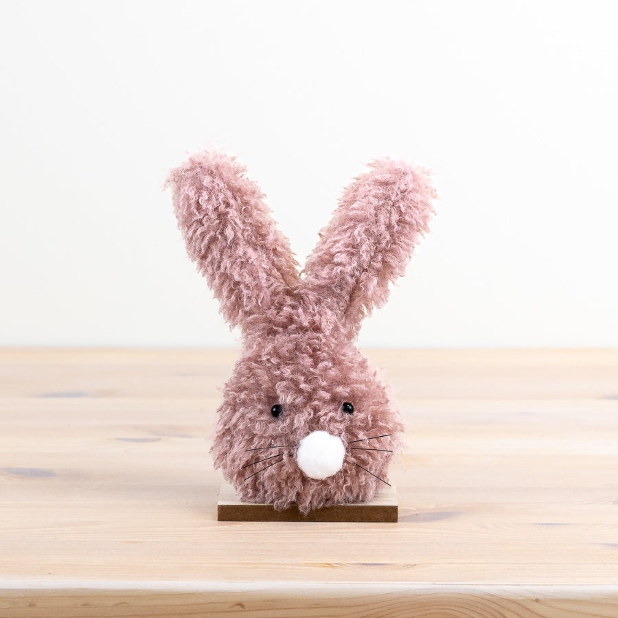 Pink Fluffy Bunny on Stand