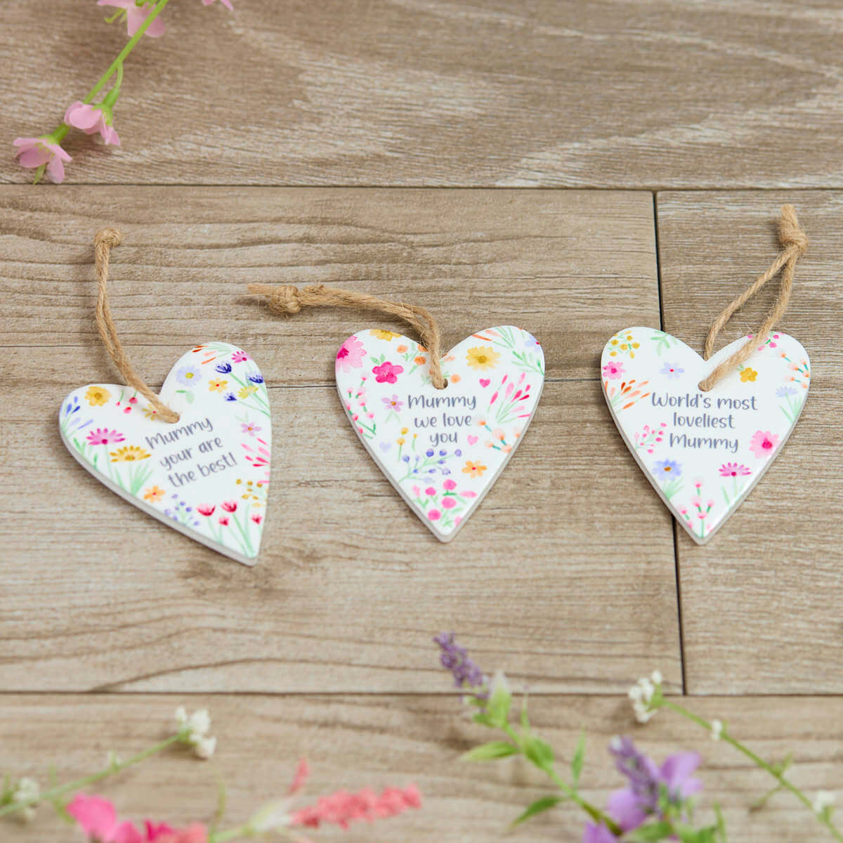 Pretty Floral Heart Mummy Hanger
