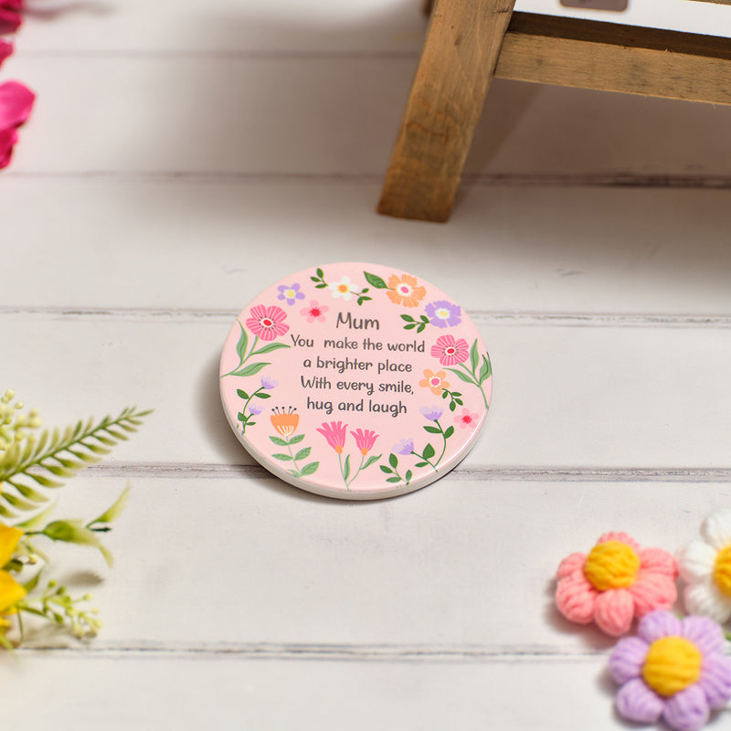 Bright & Beautiful Mum Ceramic Coaster