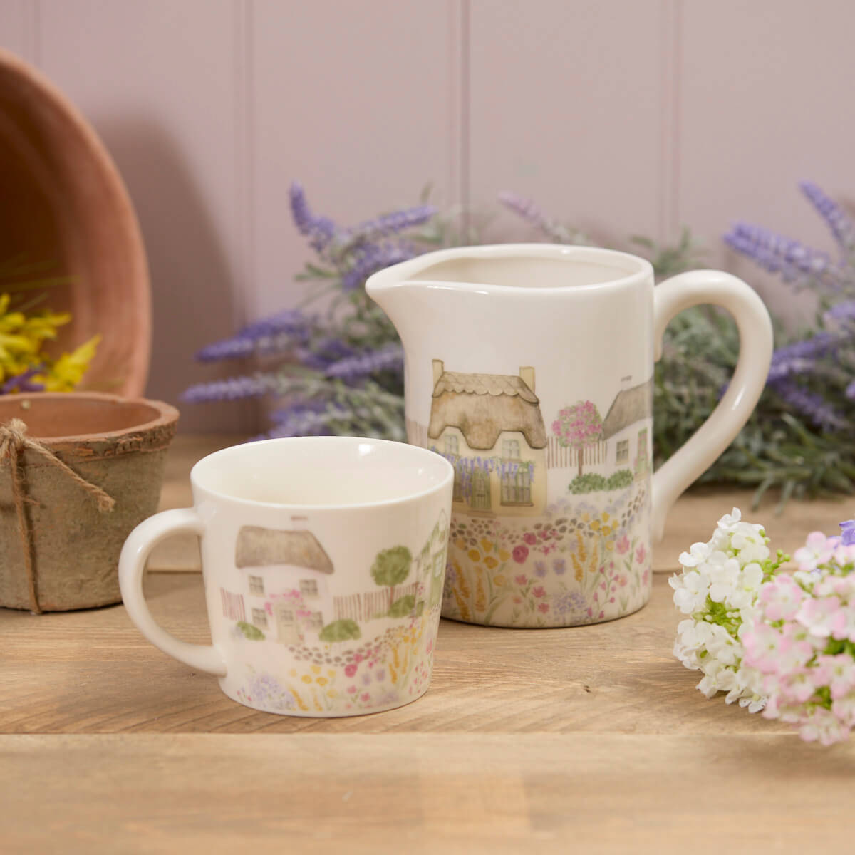 Thatched Cottage Garden Ceramic Mug