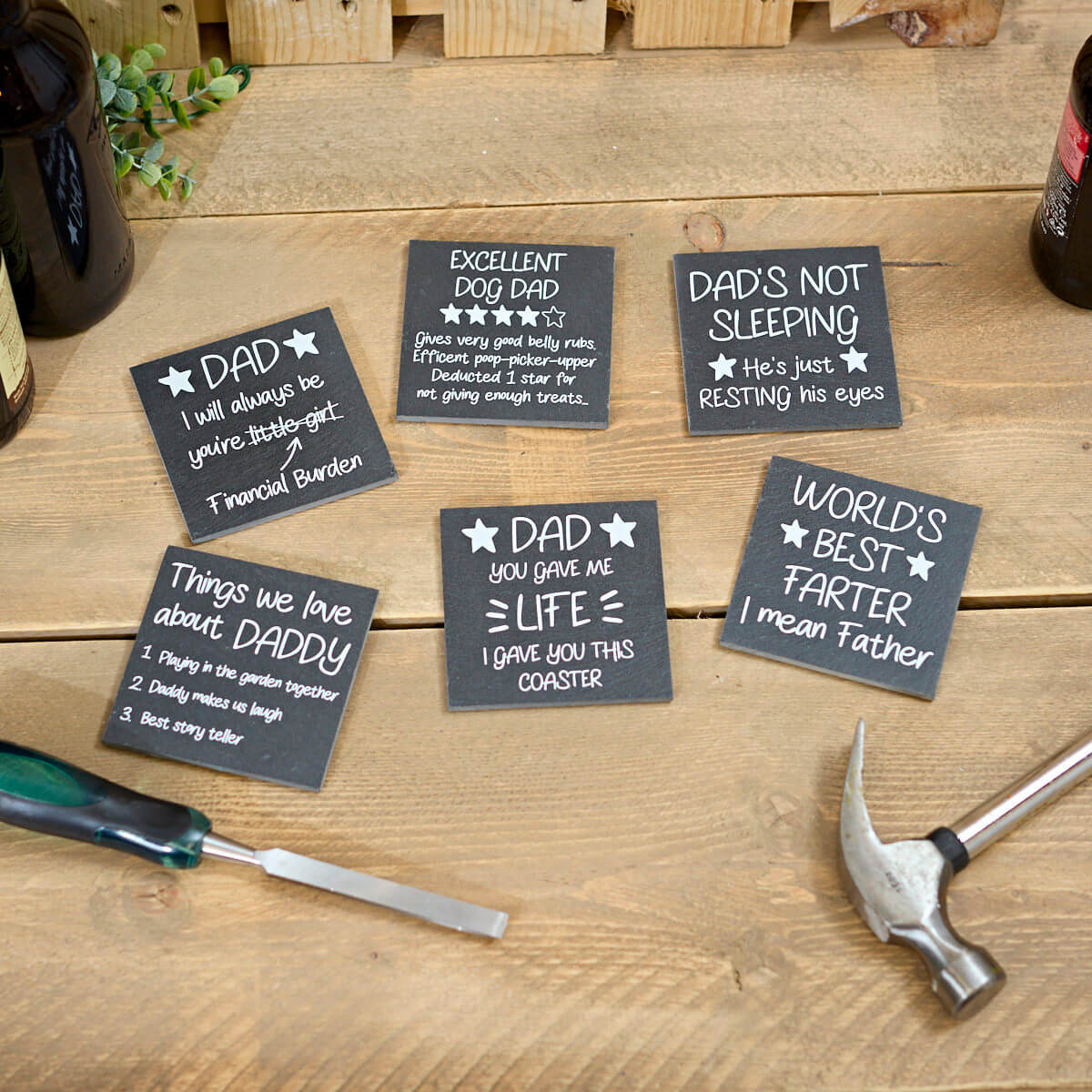 Dad/Daddy Slate Coaster