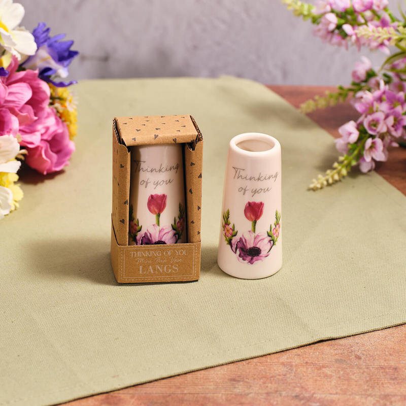 Floral Serenade Stoneware Thinking Of You Mini Vase