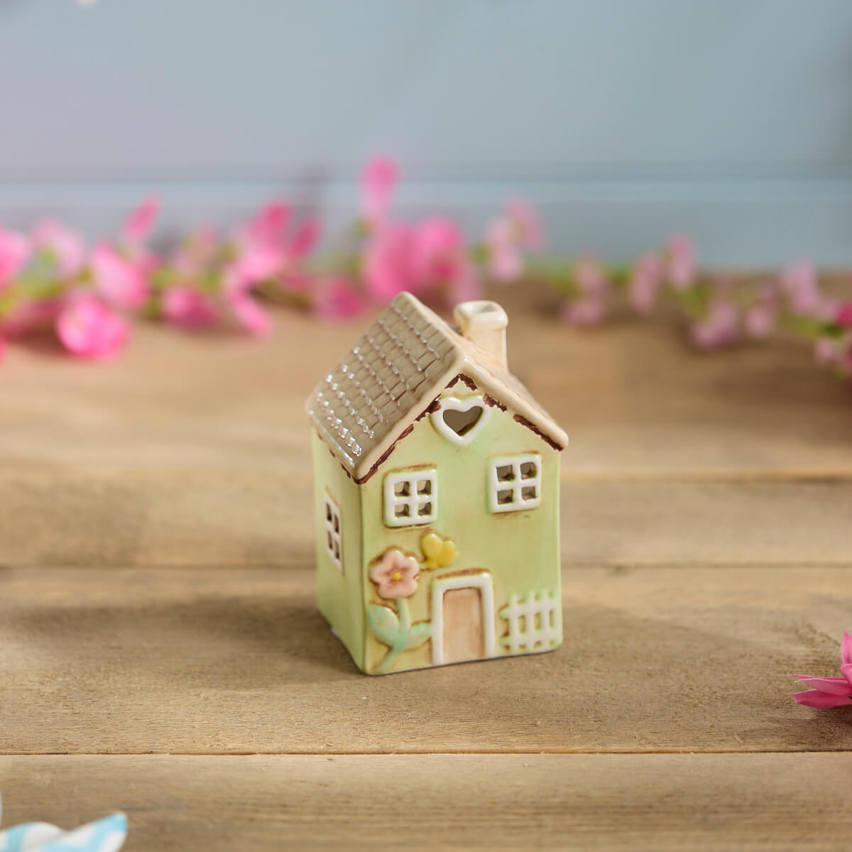 Ceramic Green House T-Light Holder Small