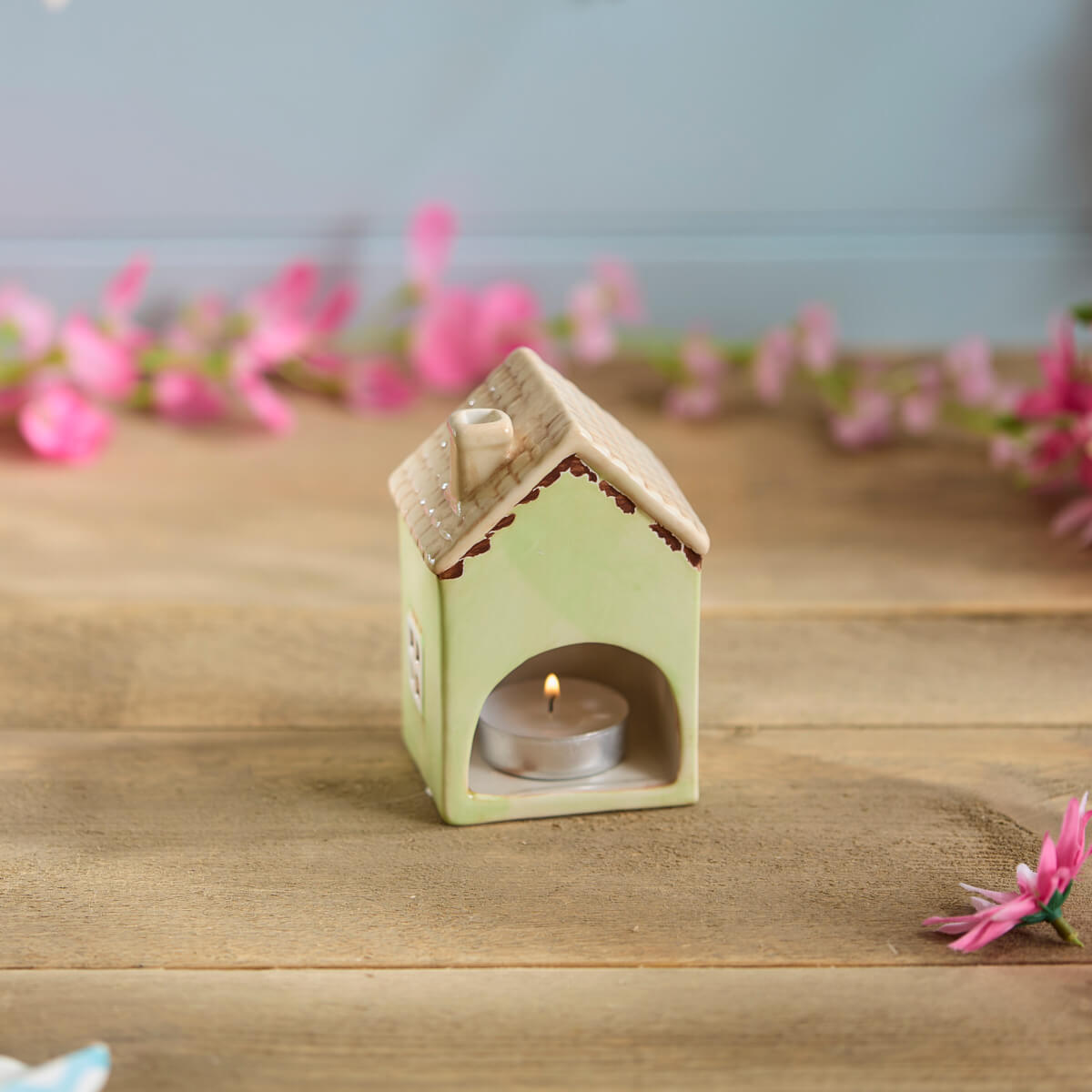 Ceramic Green House T-Light Holder Small