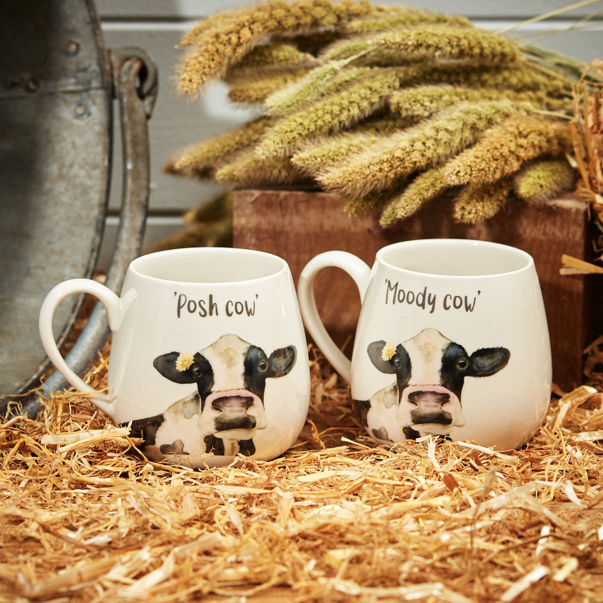 thumbnail image 2 of Mootilda American Handmade Stoneware Pottery Cow Mug 14 Oz Black Version 2 of 9