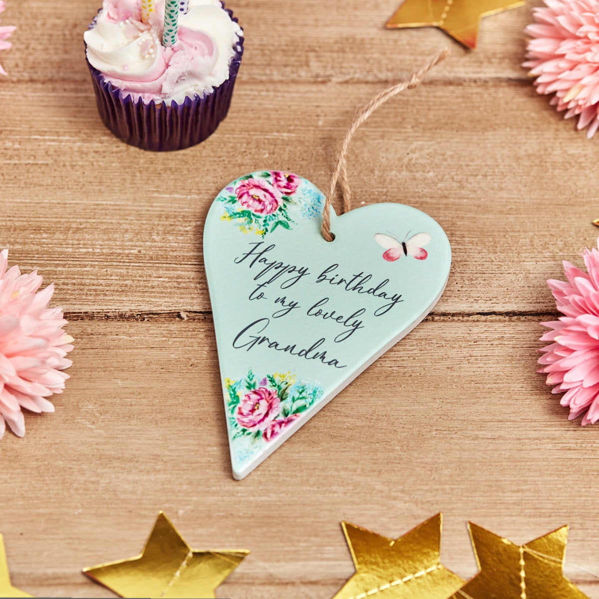 Grandma Butterfly Floral Hanger