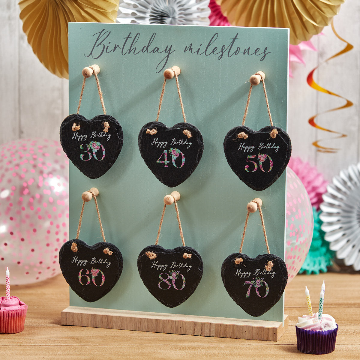 Milestone Birthday Slate Hanger