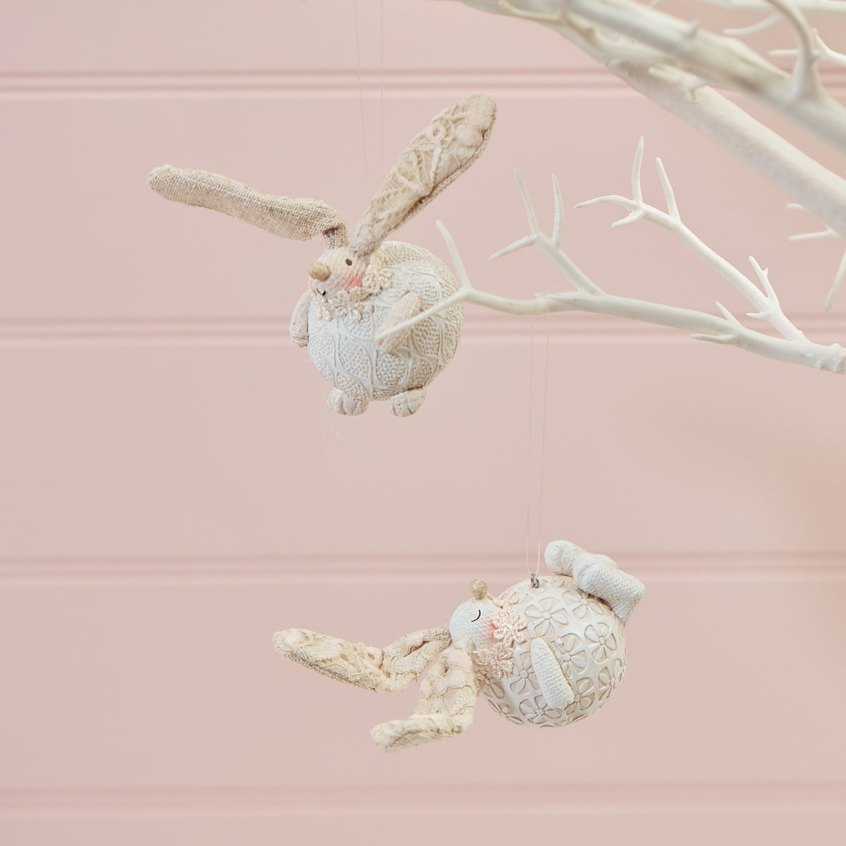 Lace Ear Bunny Hanging Decoration