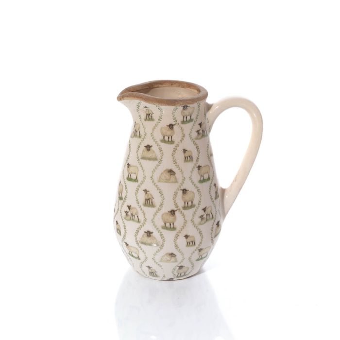 Stoneware Sheep Decorative Jug Large