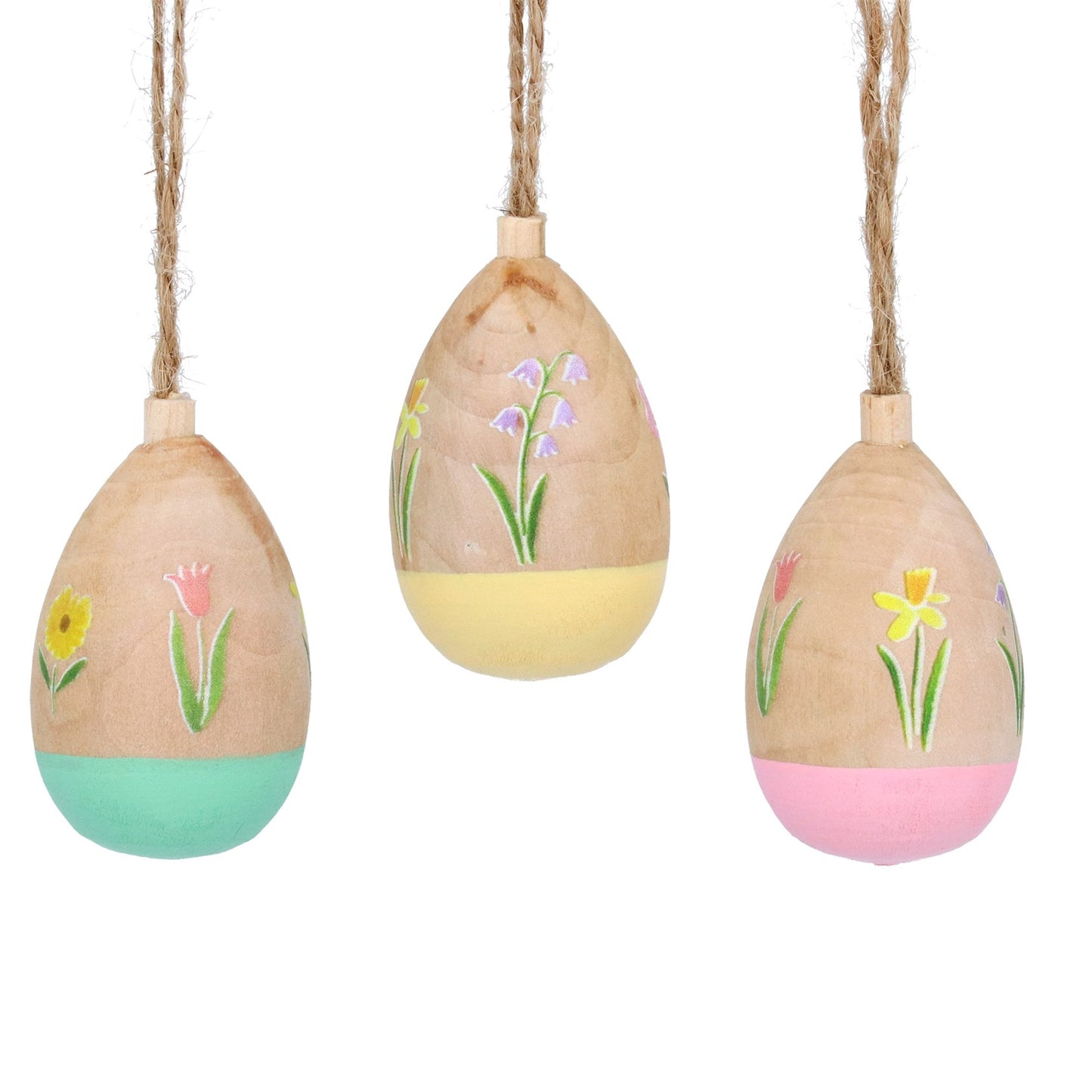 Pastel Meadow 3D Wooden Egg Decoration