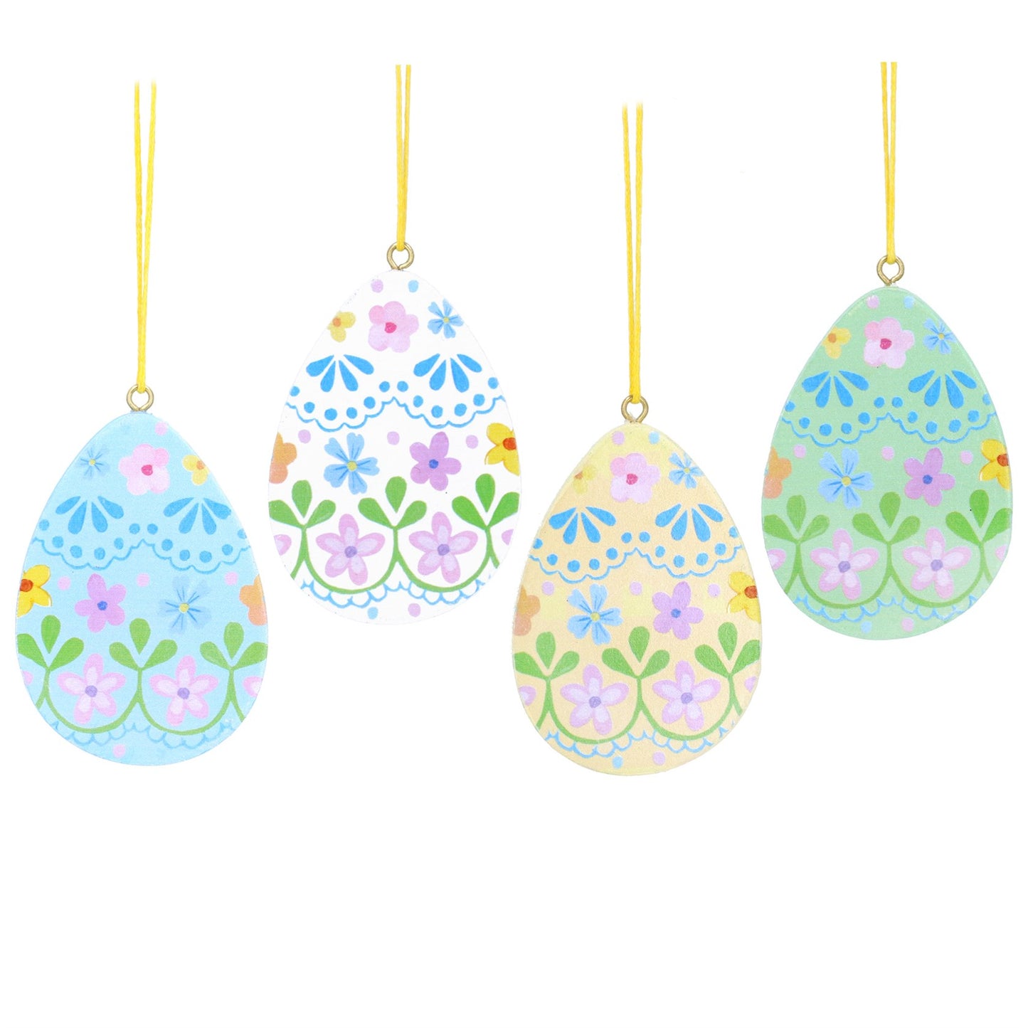 Pastel Flowers Lace Egg Decoration