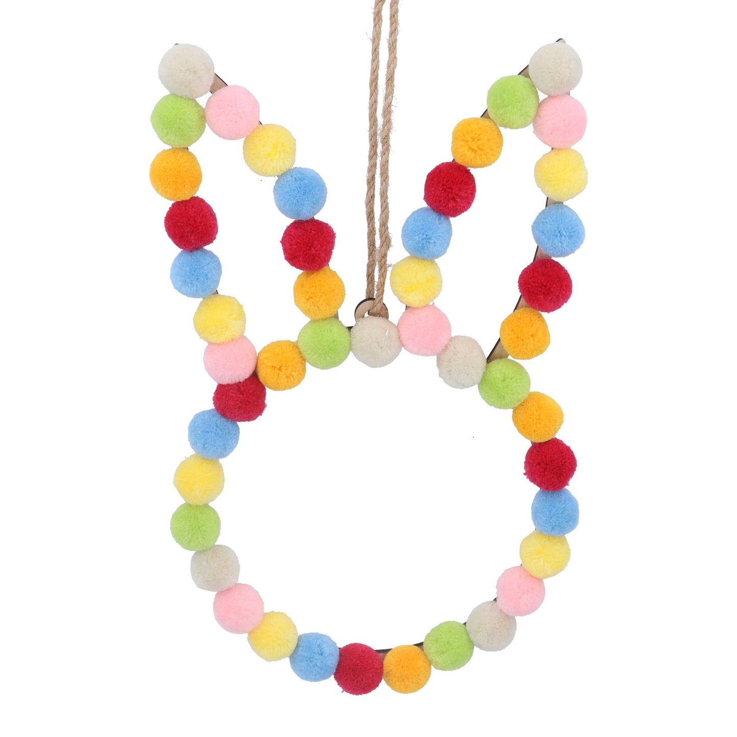 Bright Pom Pom Bunny Head Hanger