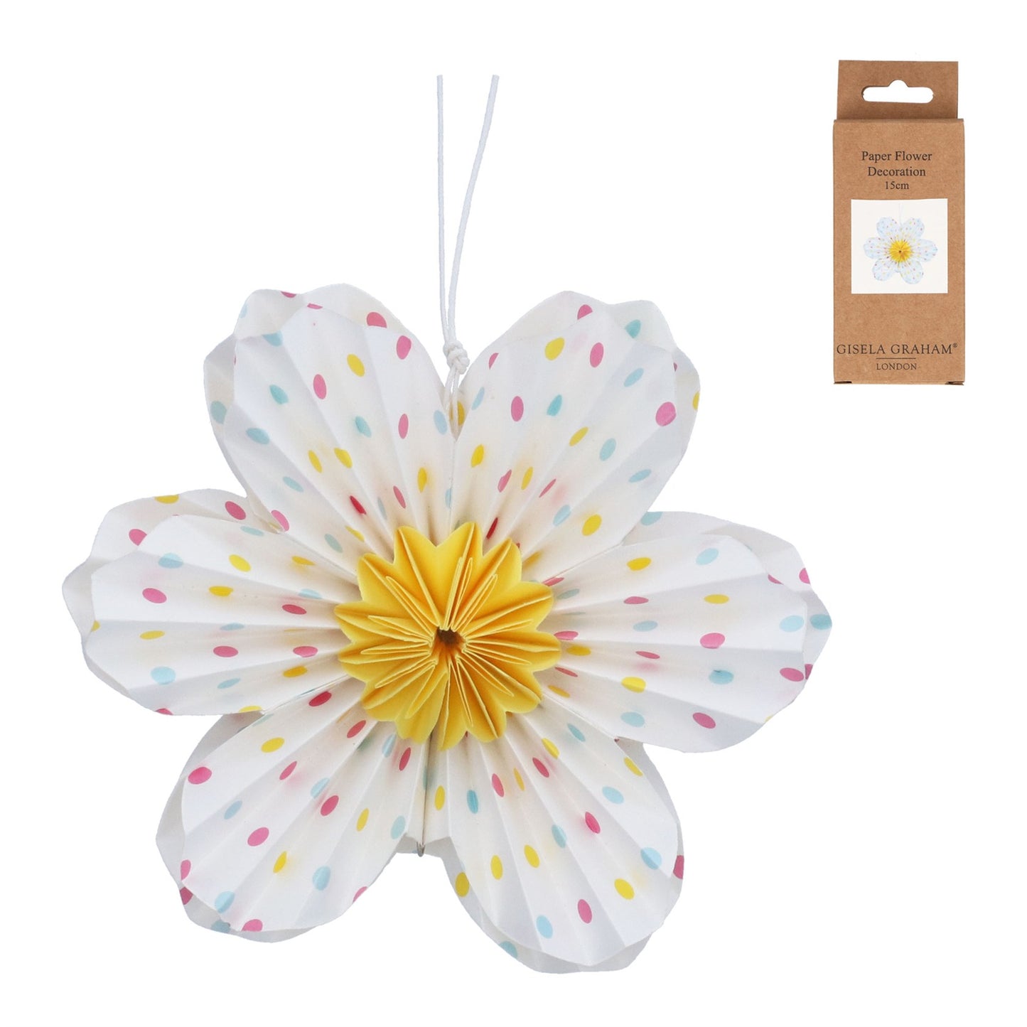 Paper Polka Dot Flower Decoration