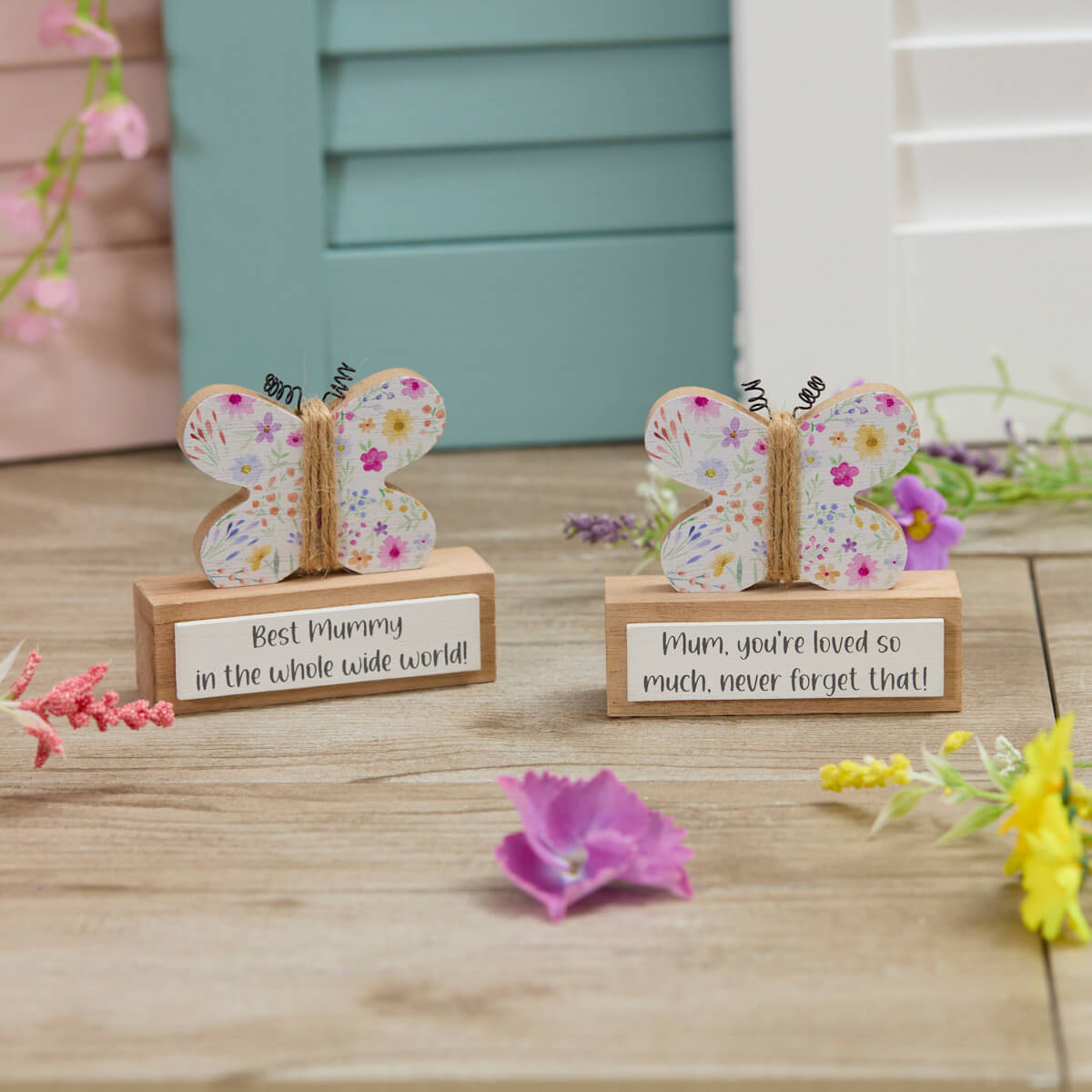 Pretty Floral Butterfly Block