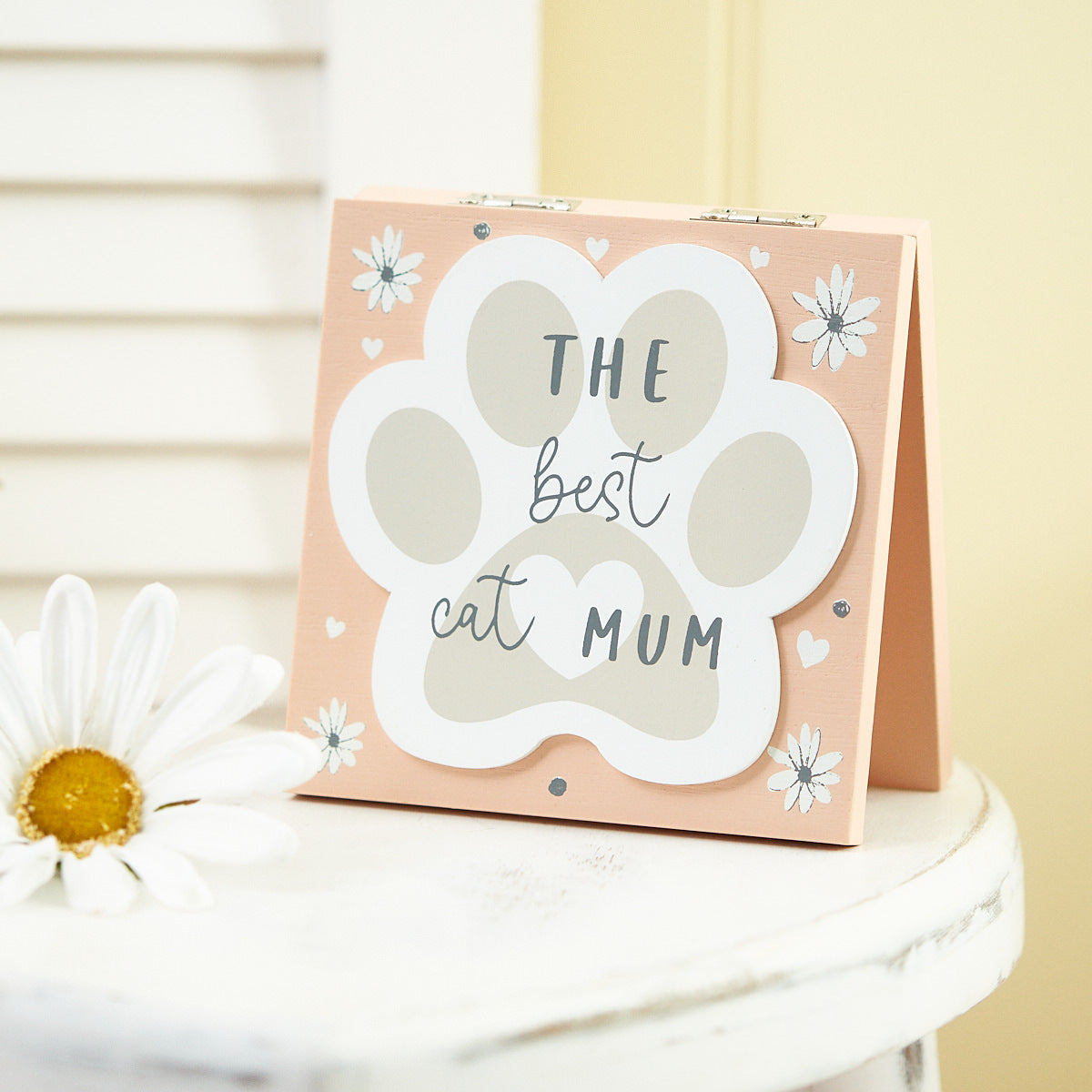 Best Cat Mum Easel Plaque