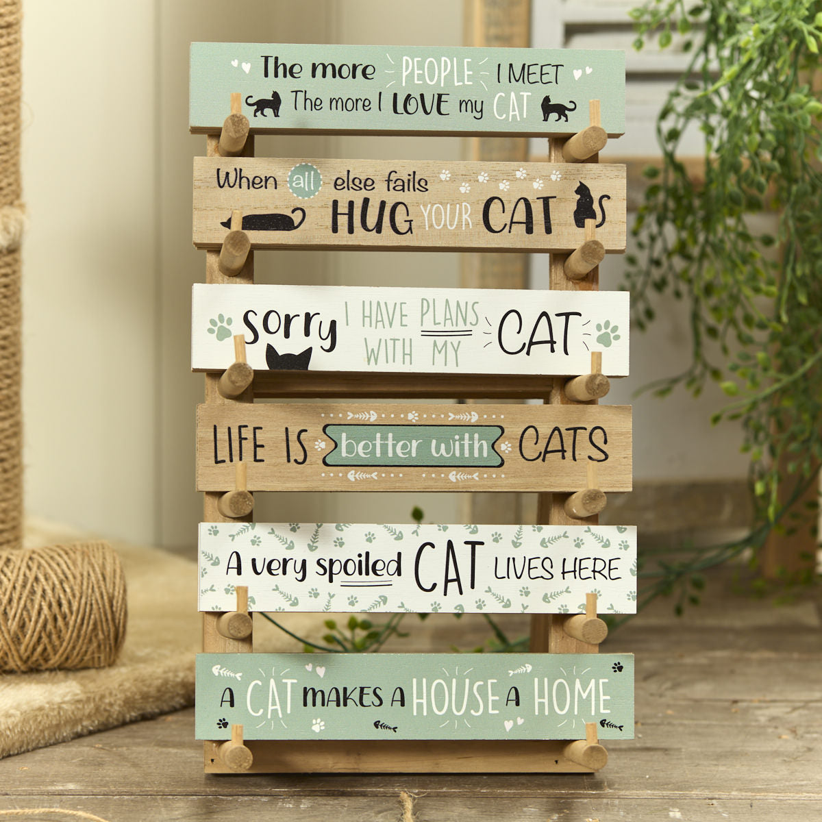 Cat Tabletop Block Green