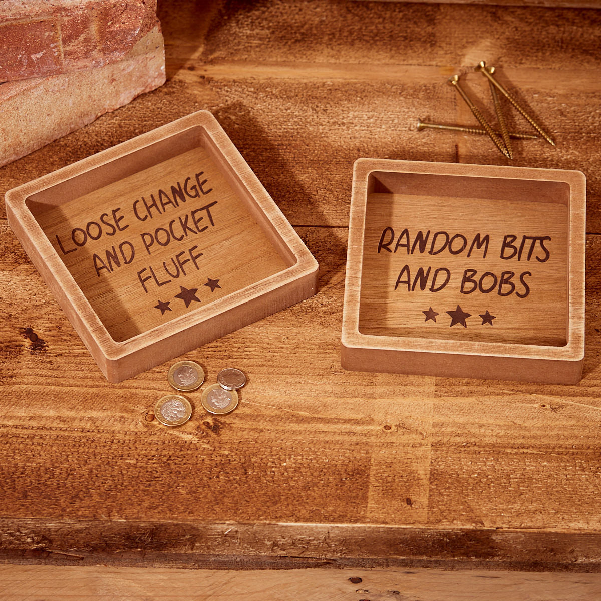 Men's Wooden Handy Tray