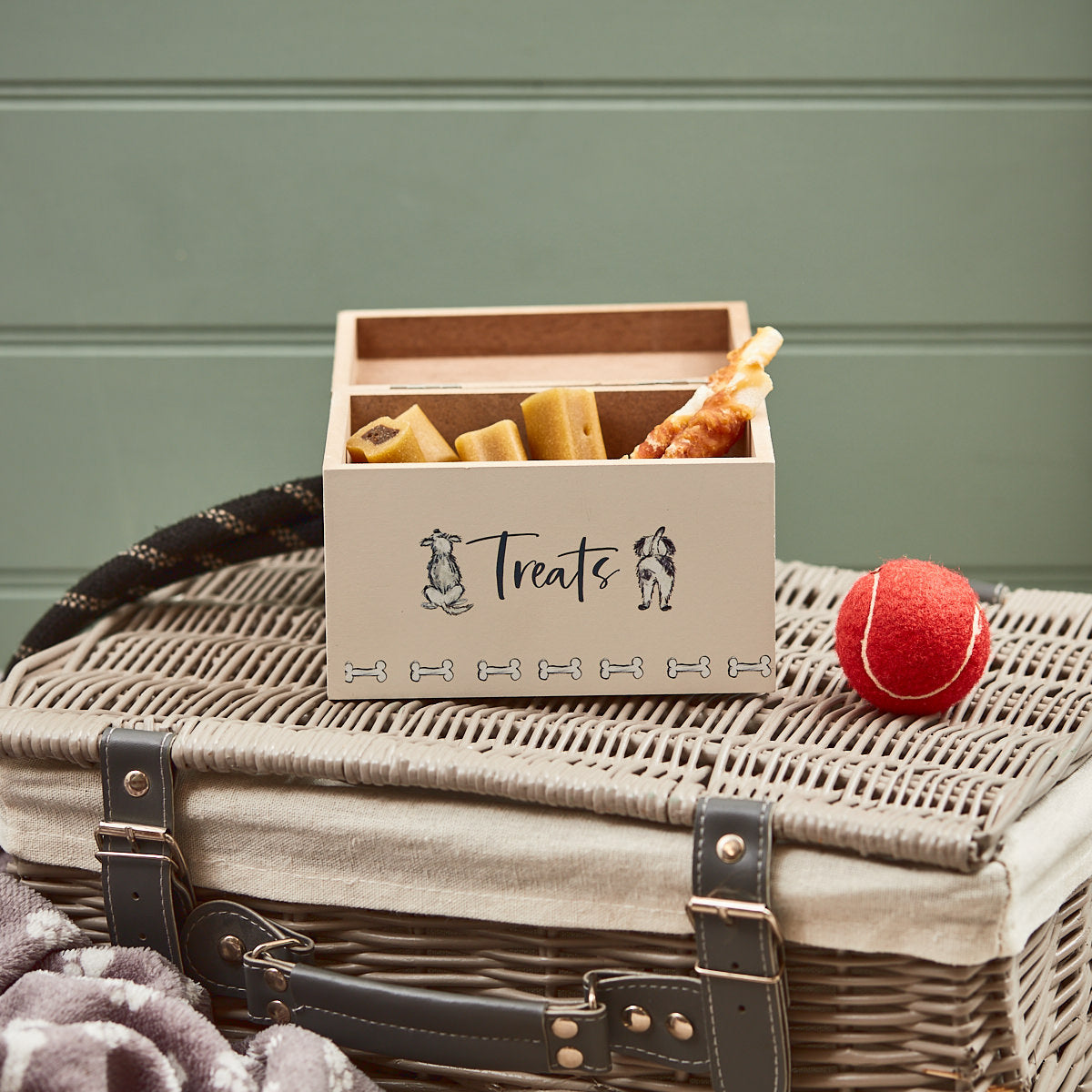 Sketchy Dog Taupe Treats Box