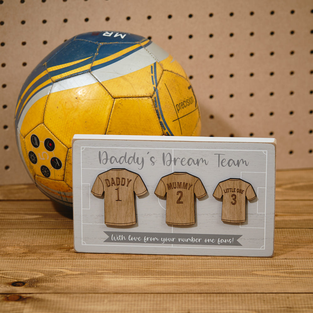 Family of 3 Football Block